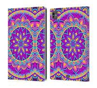 Head Case Designs Fleur Enchanteur Mandala Fleurs Étui Portefeuille en Cuir Compatible avec Apple iPad Pro 11 M4 2024