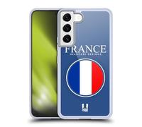 Head Case Designs France French français Flag Drapeau avec Armes Coque en Gel [Protection de Qualité Militaire] Compatible avec Samsung Galaxy S22 5G Et Compatible avec MagSafe