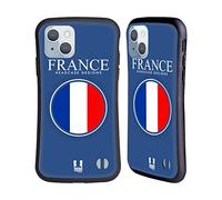 Head Case Designs France French français Flag Drapeau avec Armes Coque Hybride Compatible avec Apple iPhone 14