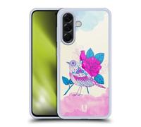 Head Case Designs Fuchsia Las Flores Y Aves Coque en Gel [Protection de Qualité Militaire] Compatible avec Samsung Galaxy A56 5G