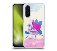 Head Case Designs Fuchsia Las Flores Y Aves Coque en Gel [Protection de Qualité Militaire] Compatible avec Samsung Galaxy A26 5G