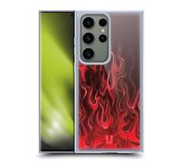 Head Case Designs Fureur Rouge Flammes de Bolide Coque en Gel [Protection de Qualité Militaire] Compatible avec Samsung Galaxy S23 Ultra 5G Et Compatible avec MagSafe