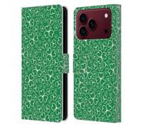 Head Case Designs Grands Traits Étourdis Trèfle - Motifs Étui Portefeuille en Cuir Compatible avec Apple iPhone 18 Pro Max