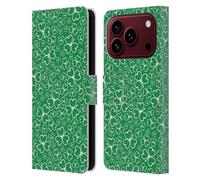 Head Case Designs Grands Traits Étourdis Trèfle - Motifs Étui Portefeuille en Cuir Compatible avec Apple iPhone 18 Pro