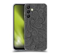 Head Case Designs Gris Sombre Remous Vifs Coque en Gel [Protection de Qualité Militaire] Compatible avec Samsung Galaxy A25 5G