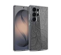 Head Case Designs Gris Sombre Remous Vifs Coque en Gel [Protection de Qualité Militaire] Compatible avec Samsung Galaxy S26 Ultra