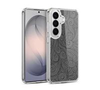Head Case Designs Gris Sombre Remous Vifs Coque en Gel [Protection de Qualité Militaire] Compatible avec Samsung Galaxy S26