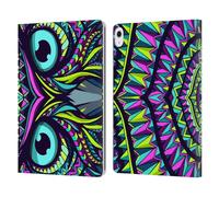 Head Case Designs Hibou Visages Animaux Aztèques Étui Portefeuille en Cuir Compatible avec Apple iPad Air 13 2024/2025