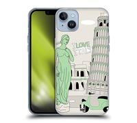 Head Case Designs Italie Villes Serie 3 - Griffonage Coque en Gel [Protection de Qualité Militaire] Compatible avec Apple iPhone 14 Plus Et Compatible avec MagSafe