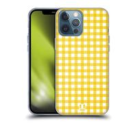 Head Case Designs Jaune Vichy - Motifs Coque en Gel [Protection de Qualité Militaire] Compatible avec Apple iPhone 13 Pro Max