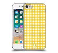 Head Case Designs Jaune Vichy - Motifs Coque en Gel [Protection de Qualité Militaire] Compatible avec Apple iPhone 7/8 / SE 2020 & 2022
