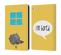 Head Case Designs Je M'ennuie Wilbur Le Chat Étui Portefeuille en Cuir Compatible avec Apple iPad Air 2 (2014)