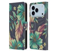 Head Case Designs Jungle Imprimées Tropicaux Étui Portefeuille en Cuir Compatible avec Apple iPhone 17 Pro