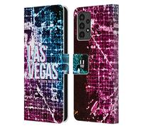 Head Case Designs Las Vegas Lumières de La Ville Étui Portefeuille en Cuir Compatible avec Samsung Galaxy A13 (2022)