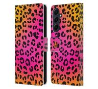 Head Case Designs Léopard Rose Papiers Fous Coque en Cuir à Portefeuille Compatible avec Samsung Galaxy A55 5G