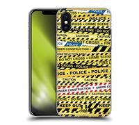 Head Case Designs Ligne D'avertissement Ruban de Signalisation Coque en Gel [Protection de Qualité Militaire] Compatible avec Apple iPhone X/iPhone XS