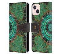 Head Case Designs Mandala Motifs D'Arabesque Étui Portefeuille en Cuir Compatible avec Apple iPhone 13