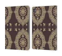 Head Case Designs Mehndi Cadre Henna Étui Portefeuille en Cuir Compatible avec Apple iPad Pro 13 M4 2024