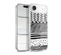 Head Case Designs Mélange Horizontal Griffonnage Blanc Et Noir Coque en Gel [Protection de Qualité Militaire] Compatible avec Apple iPhone 17 Air Et Compatible avec MagSafe