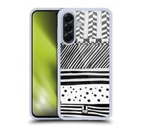 Head Case Designs Mélange Horizontal Griffonnage Blanc Et Noir Coque en Gel [Protection de Qualité Militaire] Compatible avec Samsung Galaxy A56 5G