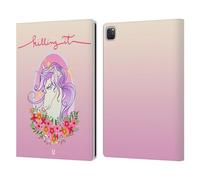 Head Case Designs Meurtre de Cela Licornes Insolentes Étui Portefeuille en Cuir Compatible avec Apple iPad Pro 13 M4 2024