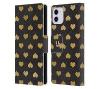 Head Case Designs Modèle du Coeur Grand comme Or Étui Portefeuille en Cuir Compatible avec Apple iPhone 11