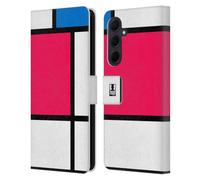 Head Case Designs Néon Tuiles Colorées Coque en Cuir à Portefeuille Compatible avec Samsung Galaxy A35 5G