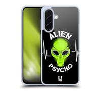 Head Case Designs Noir Psychopathe Alien Emoji Coque en Gel [Protection de Qualité Militaire] Compatible avec Samsung Galaxy A36 5G