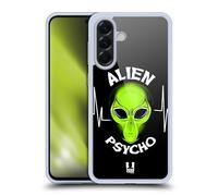 Head Case Designs Noir Psychopathe Alien Emoji Coque en Gel [Protection de Qualité Militaire] Compatible avec Samsung Galaxy A56 5G