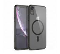 Head Case Designs NoirCoque Rigide en Cristal avec Bumper Compatible avec Apple iPhone XR et Compatible avec MagSafe