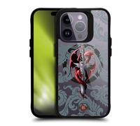 Head Case Designs Officielle Anne Stokes Dragon Dagger Art Fantastique Mixte Black Shockproof Bumper Case [Military Grade] Compatible with Apple iPhone 14 Pro and with MagSafe