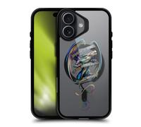 Head Case Designs Officielle Anne Stokes Dragon Survive The Reality Mixed Fantasy Art Black Shockproof Bumper Case [Military Grade] Compatible with Apple iPhone 17 and with MagSafe