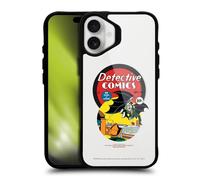 Head Case Designs Officielle Batman DC Comics First Appearance 1939 Logos and Comics Coque Pare-Chocs Noire Antichoc [Niveau Militaire] Compatible avec Apple iPhone 16 Plus et Compatible avec MagSafe