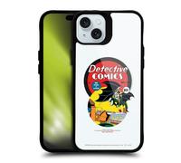Head Case Designs Officielle Batman DC Comics First Appearance 1939 Logos and Comics Coque Pare-Chocs Noire Antichoc [Niveau Militaire] Compatible avec Apple iPhone 15 Plus et Compatible avec MagSafe