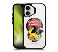 Head Case Designs Officielle Batman DC Comics First Appearance 1939 Logos and Comics Coque Pare-Chocs Noire Antichoc [Niveau Militaire] Compatible avec Apple iPhone 16 et Compatible avec MagSafe