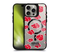 Head Case Designs Officielle Naruto Shippuden Akatsuki Characters & Icons Black Shockproof Bumper Case [Military Grade] Compatible with Apple iPhone 15 Pro Max and MagSafe