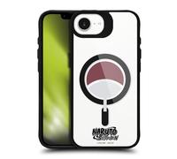 Head Case Designs Officielle Naruto Shippuden Clan Uchiha Personnages et Icônes Black Shockproof Bumper Case [Military Grade] Compatible with Apple iPhone 16e and MagSafe