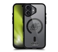 Head Case Designs Officielle Naruto Shippuden Itachi Headband Characters & Icons Black Shockproof Bumper Case [Military Grade] Compatible with Apple iPhone 17 and MagSafe
