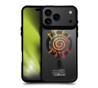 Head Case Designs Officielle Naruto Shippuden Kurama Seal Characters & Icons Black Shockproof Bumper Case [Military Grade] Compatible with Apple iPhone 17 Pro Max and MagSafe