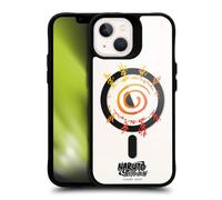 Head Case Designs Officielle Naruto Shippuden Kurama Seal Personnages et Icônes Black Shockproof Bumper Case [Military Grade] Compatible with Apple iPhone 13 and MagSafe