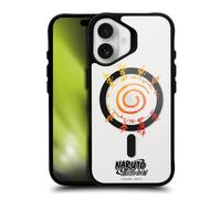 Head Case Designs Officielle Naruto Shippuden Kurama Seal Personnages et Icônes Black Shockproof Bumper Case [Military Grade] Compatible with Apple iPhone 16 and MagSafe