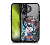 Head Case Designs Officielle Naruto Shippuden Sasuke and Itachi Characters & Icons Black Shockproof Bumper Case [Military Grade] Compatible with Apple iPhone 17 and MagSafe