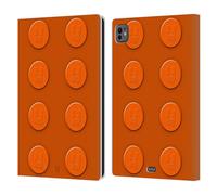 Head Case Designs Orange Blocs de Contruction Étui Portefeuille en Cuir Compatible avec Apple iPad Pro 11 M4 2024