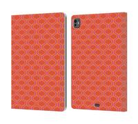 Head Case Designs Orange Motifs Marocains Étui Portefeuille en Cuir Compatible avec Apple iPad Pro 13 M4 2024