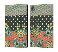 Head Case Designs Orange Verte Points Floraux Étui Portefeuille en Cuir Compatible avec Apple iPad Pro 11 M4 2024