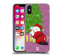 Head Case Designs Pantalon Les Mésaventures de Père Noël Coque en Gel [Protection de Qualité Militaire] Compatible avec Apple iPhone X/iPhone XS Et Compatible avec MagSafe