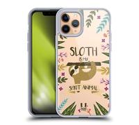 Head Case Designs Paresseux Illustrations d'animal d'esprit Coque en Gel [Protection de Qualité Militaire] Compatible avec Apple iPhone 11 Pro