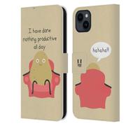 Head Case Designs Paresseux Petites Doses D'Absurdités Et Incohérence Étui Portefeuille en Cuir Compatible avec Apple iPhone 15 Plus