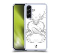Head Case Designs Pigeons Calligraphie Flourissante Coque en Gel [Protection de Qualité Militaire] Compatible avec Samsung Galaxy A56 5G