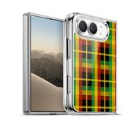 Head Case Designs Plaid Couleur Rasta - Motifs Coque en Gel [Protection de Qualité Militaire] Compatible avec Apple iPhone Duo Et Compatible avec MagSafe